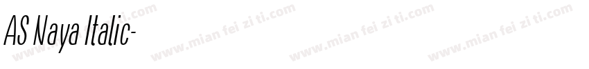 AS Naya Italic字体转换